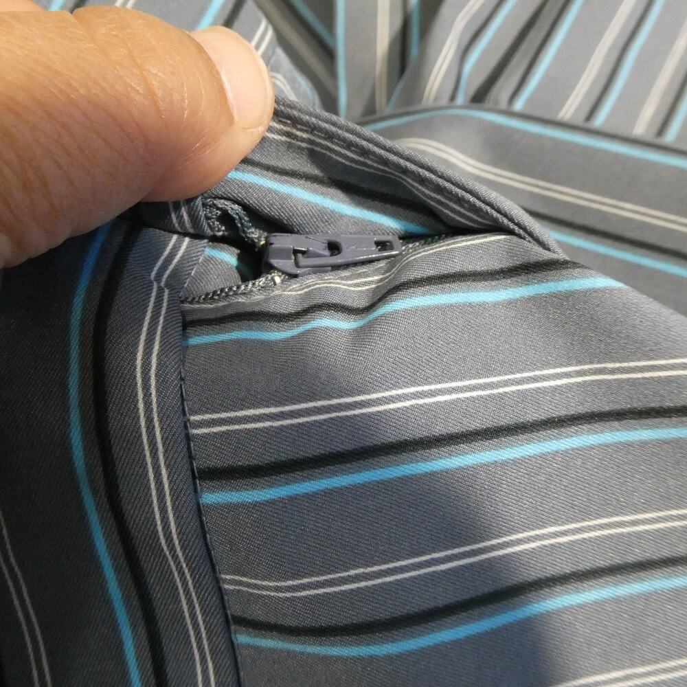 Sligo Golf Shorts Mens 34 Gray Blue‎ Striped Performance Stretch Flat Front - Picture 9 of 12